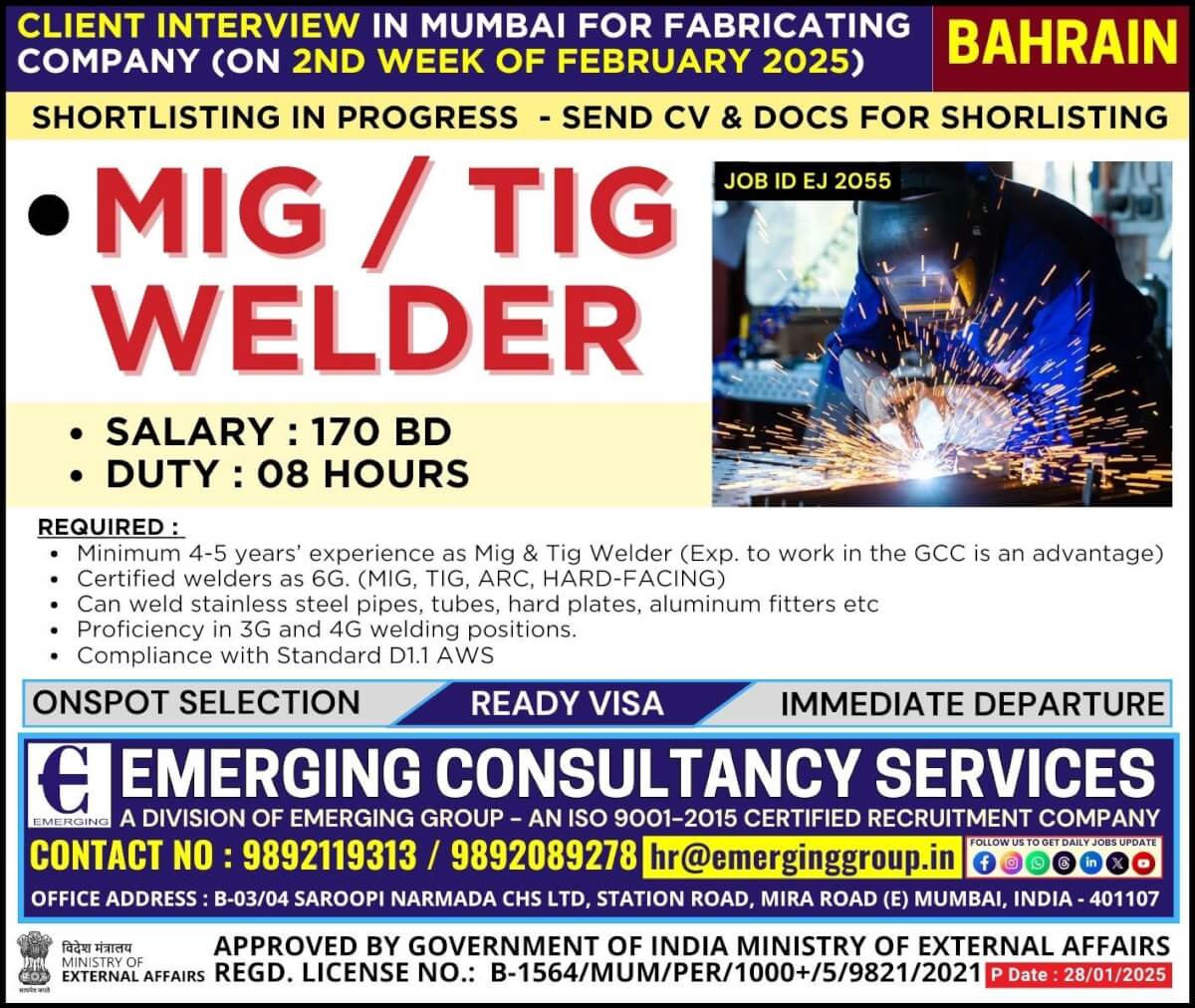 Client Interview in Mumbai for Fabricating Company in Bahrain - Shortlisting in Progress Client Interview in Mumbai for Fabricating Company in Bahrain - Shortlisting in Progress