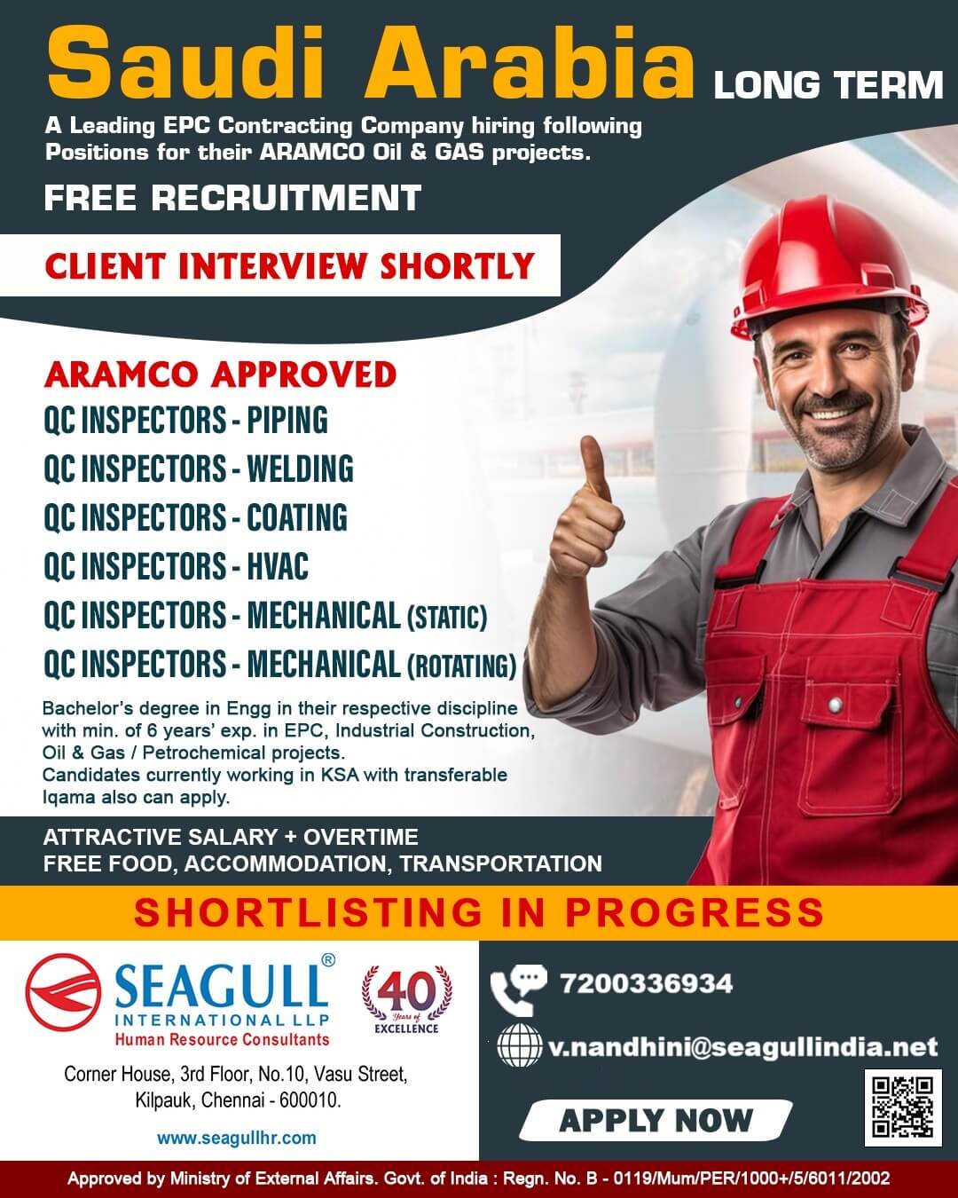 A Leading EPC contracting company in Saudi for their Aramco oil and gas project.