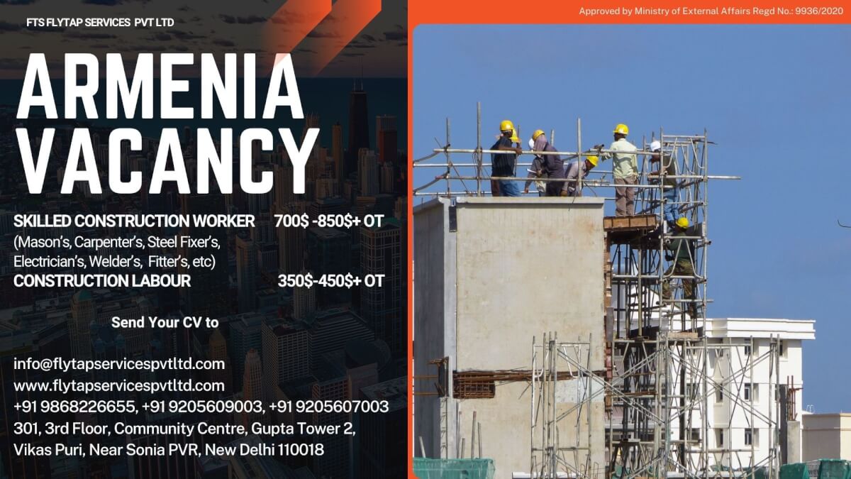 Armenia – Skilled Construction Workers & Labour