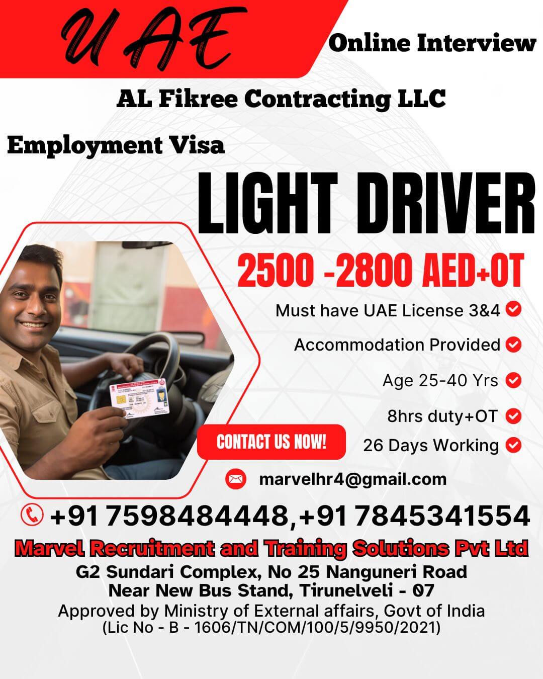 UAE LIGHT DRIVER