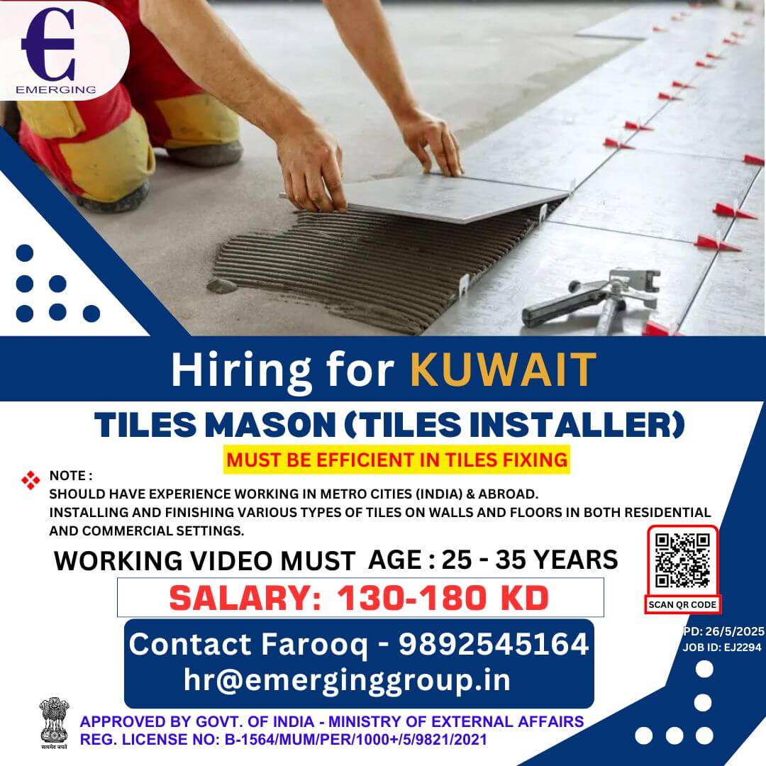 URGENTLY REQUIRED FOR WORKSHOP IN KUWAIT