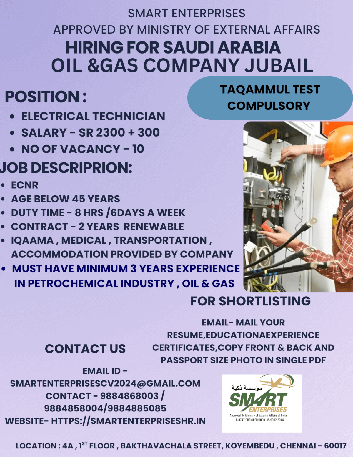 HIRING FOR SAUDI ARABIA HIRING FOR SAUDI ARABIA