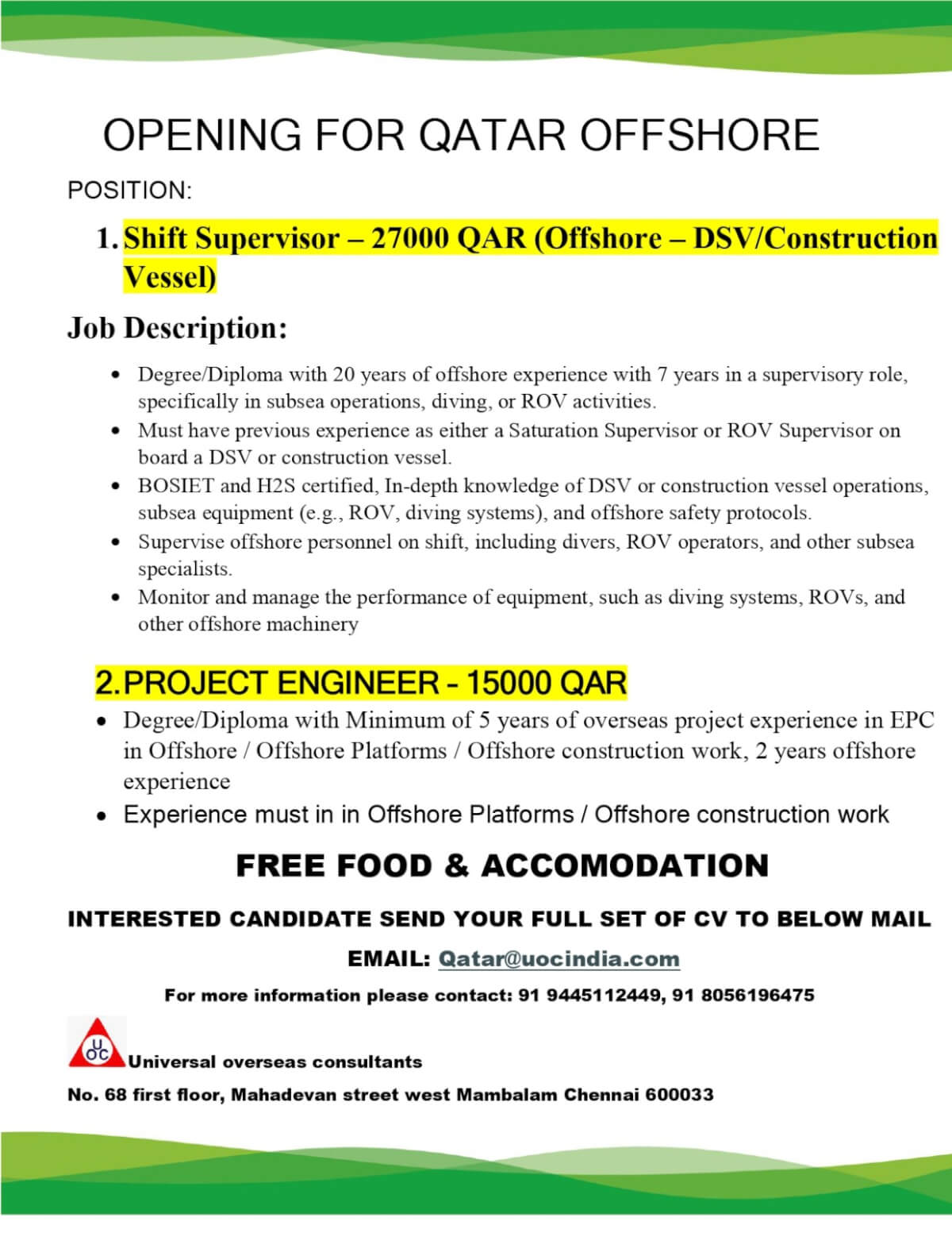 qatar offshore project