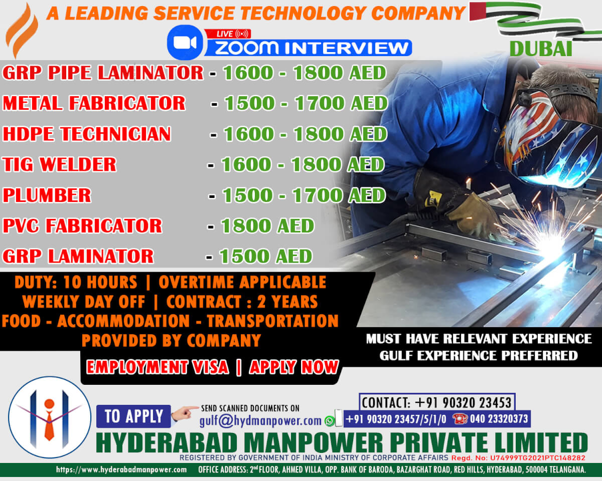 Urgent Hiring for A Leading Service Technology Company of DUBAI