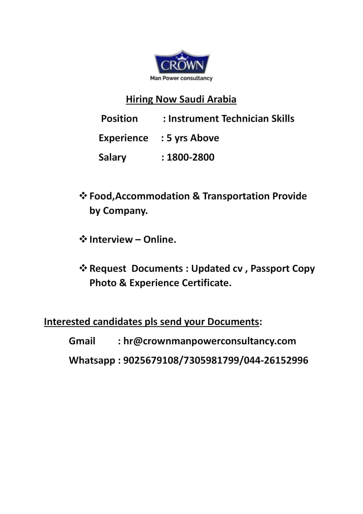 Hiring Now Saudi Arabia