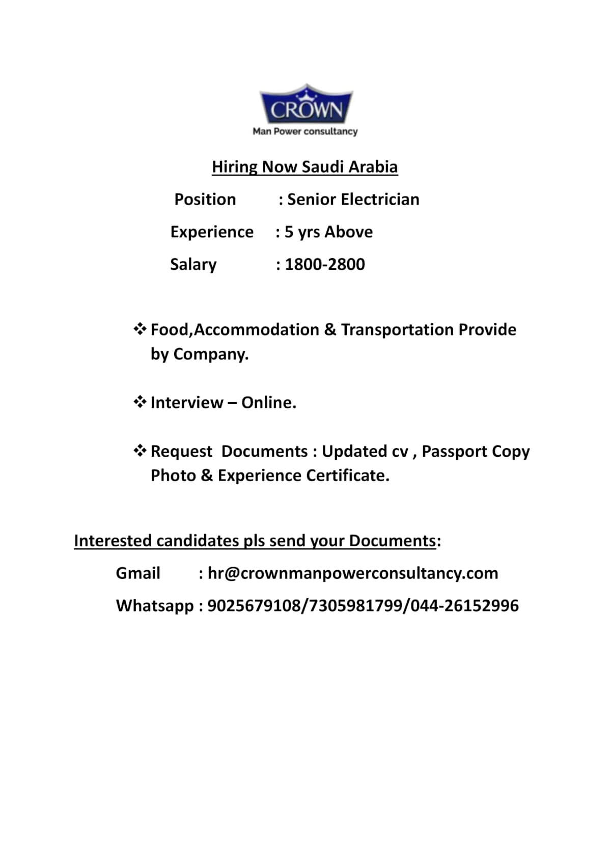 Hiring Now Saudi Arabia