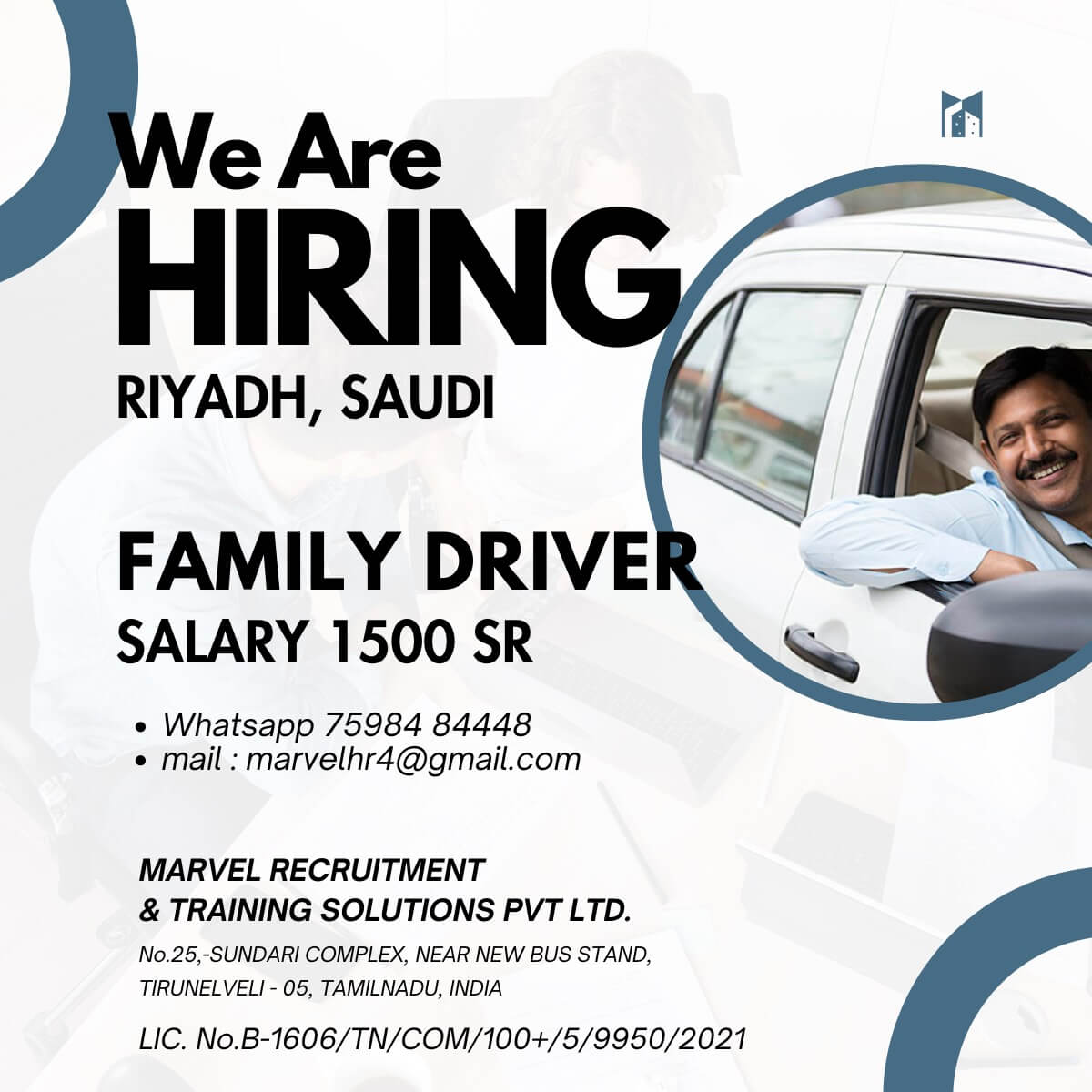 DRIVER JOB FOR SAUDI ARABIA
