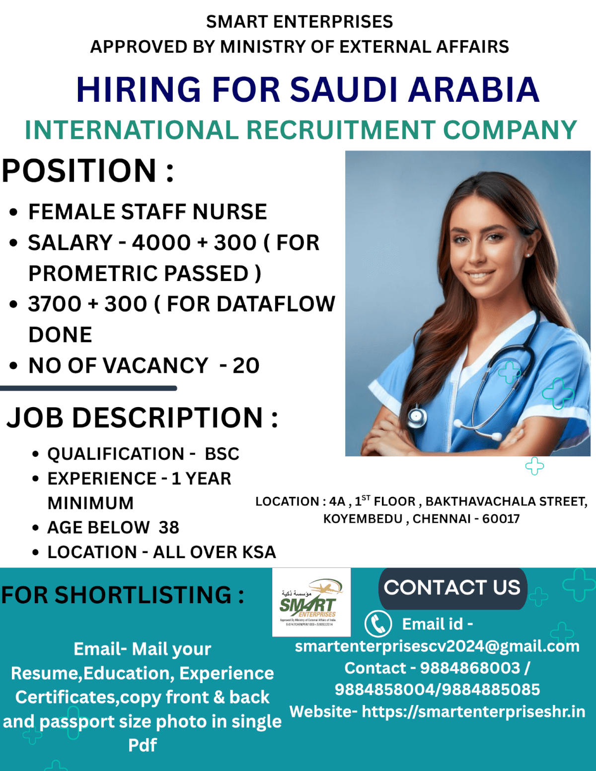 HIRING FOR SAUDI ARABIA HIRING FOR SAUDI ARABIA