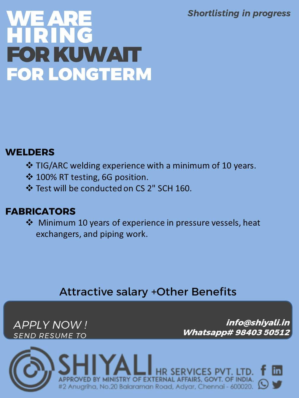 WELDER AND FABRICATORS