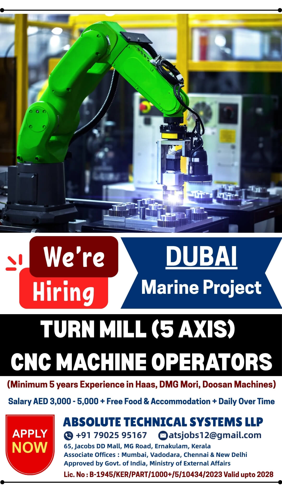 CNC Machinist for Dubai