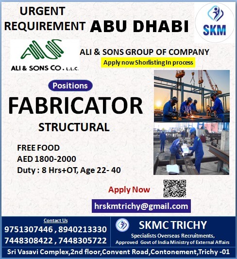 URGENT REQUIREMENT - ABUDHABI ALI & SONS COMPANY URGENT REQUIREMENT - ABUDHABI ALI & SONS COMPANY
