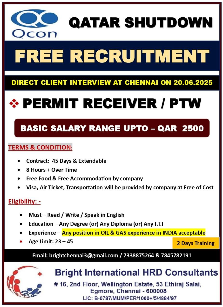 FREE RECRUITMENT - QCON SHUTDOWN FREE RECRUITMENT - QCON SHUTDOWN