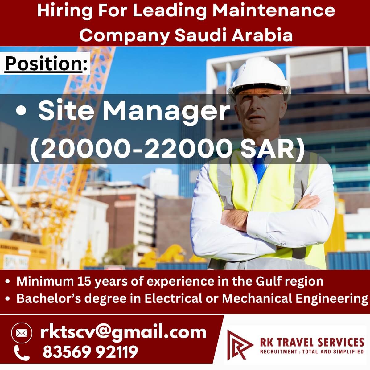 Hiring For Leading Maintenance Company Saudi Arabia