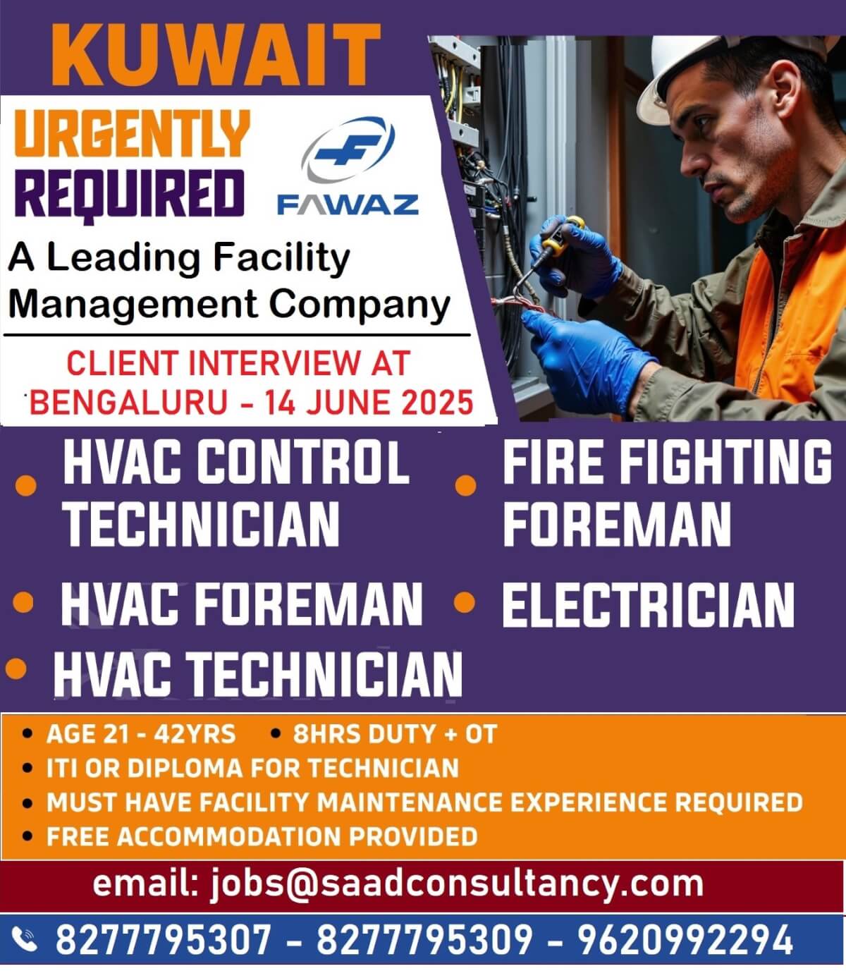hiring for MAINTENANCE CO - KUWAIT