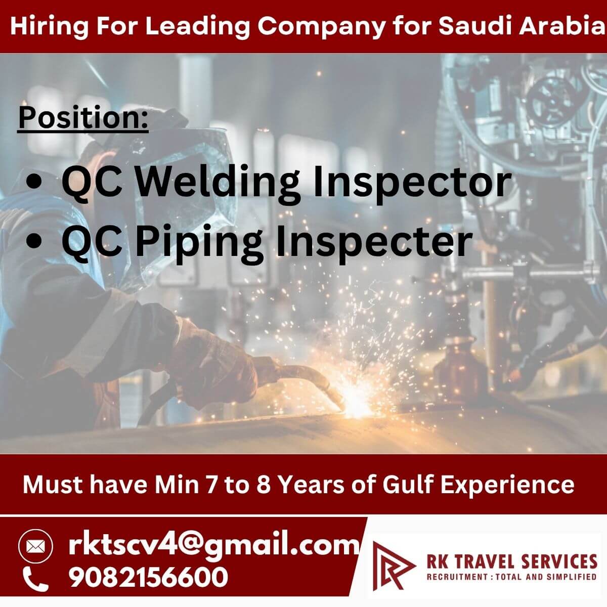 Hiring For Leading Company for Saudi Arabia