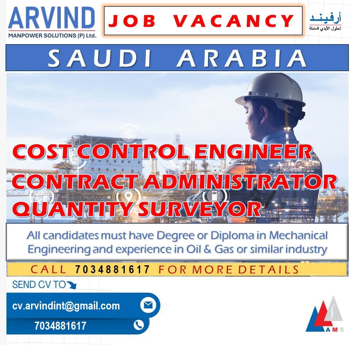 Urgent Requirement for Saudi Arabia