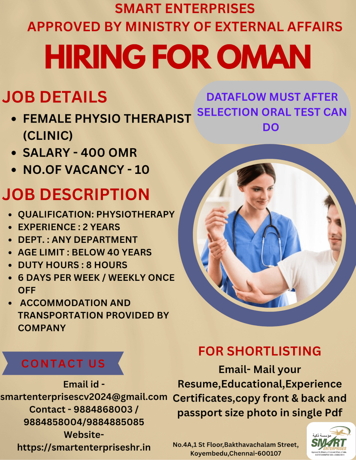 URGENT REQUIREMENT FOR OMAN