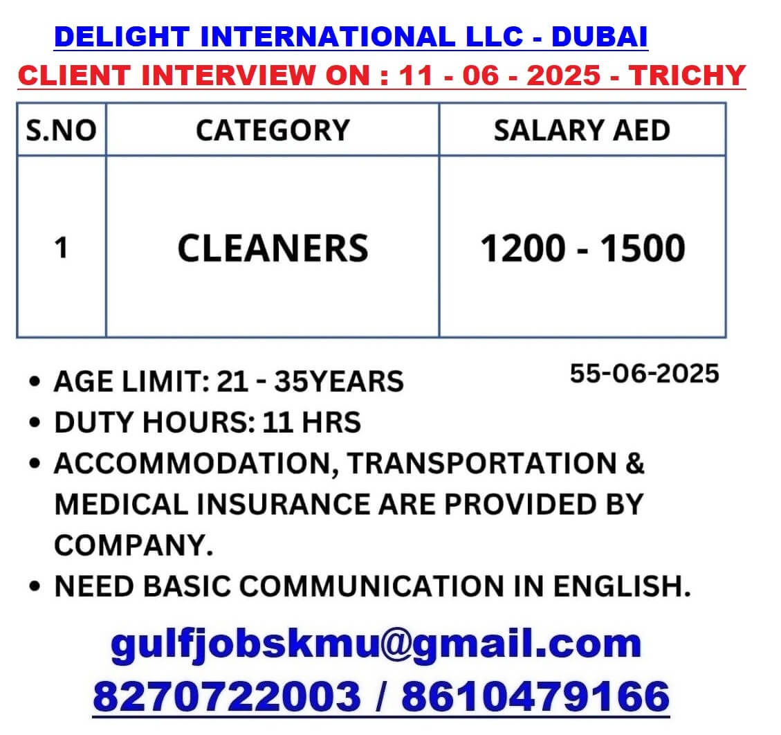 REQUIREMENT FOR DUBAI