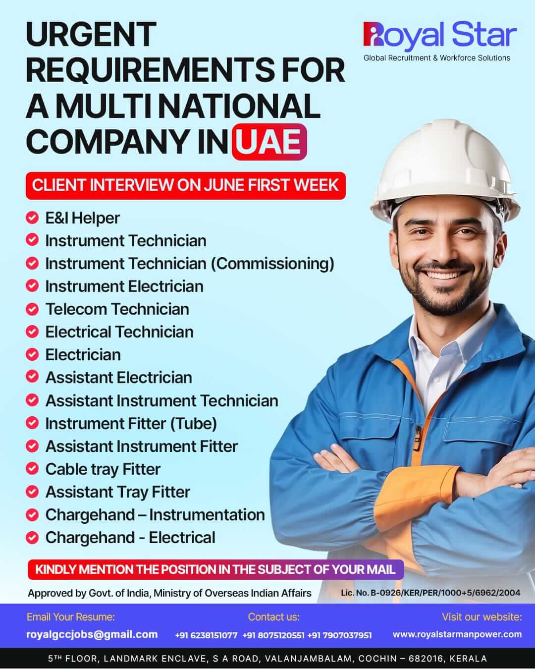 DIRECT CLIENT INTERVIEW (GALFAR) ON SATURDAY 14TH JUNE 2025 AT SR ENGINEERING  TRADE CENTER, 5MH7+MG6, MORA TEKRA,  GSEG COLONY, HAZIRA, GUJARAT,  PIN: 394510
