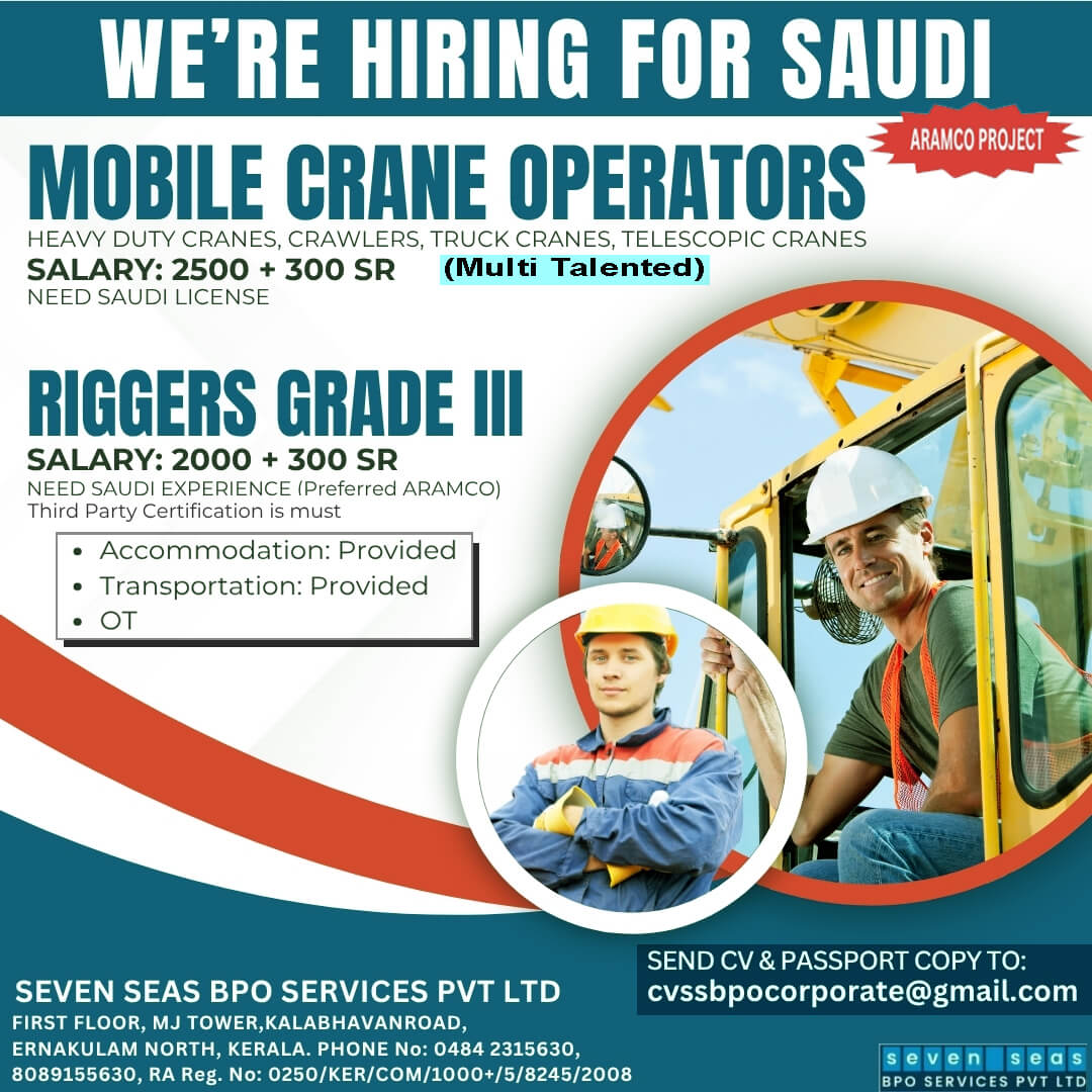URGENT VACANCY IN SAUDI