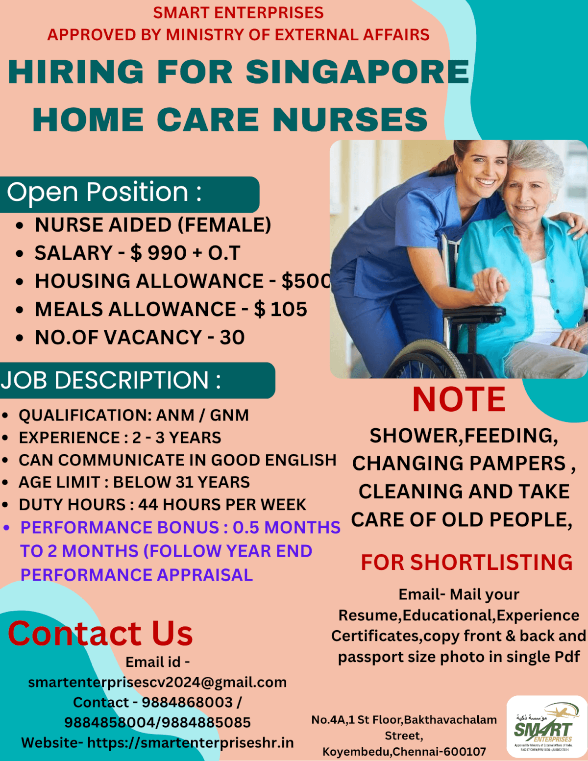 URGENT REQUIREMENT FOR SINGAPORE