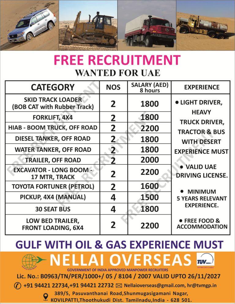 WANTED FOR UAE