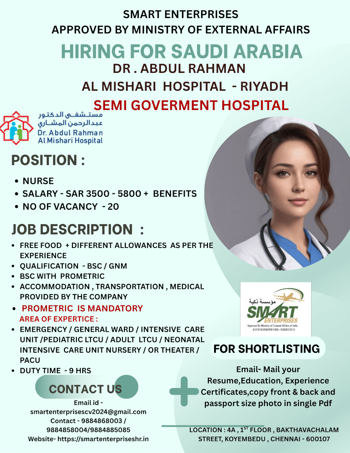HIRING FOR SAUDI ARABIA HIRING FOR SAUDI ARABIA