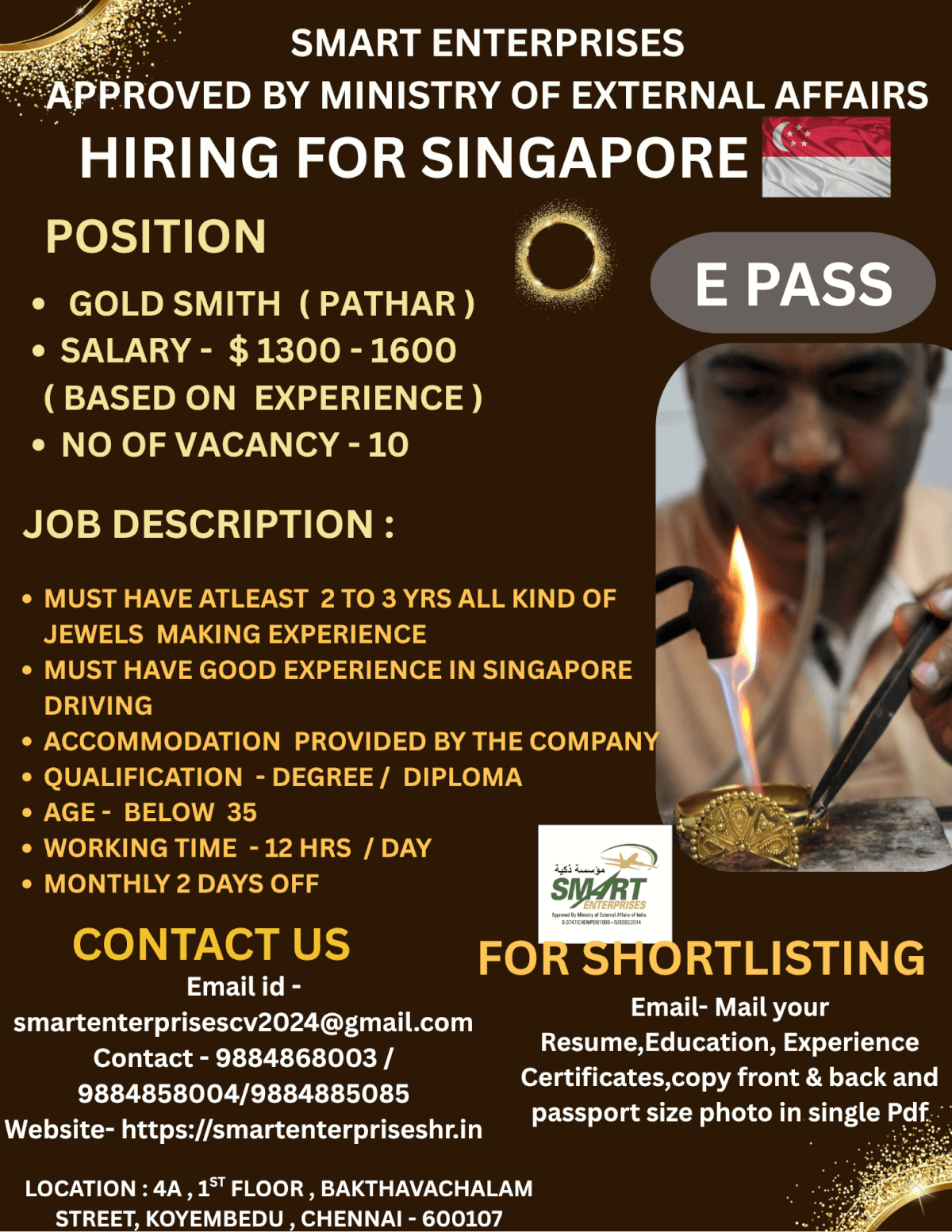 HIRING FOR SAUDI ARABIA