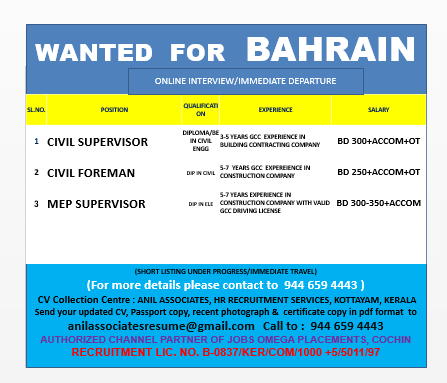 CIVIL SITE SUPERVISOR/CIVIL FOREMAN/MEP SUPERVISOR CIVIL SITE SUPERVISOR/CIVIL FOREMAN/MEP SUPERVISOR