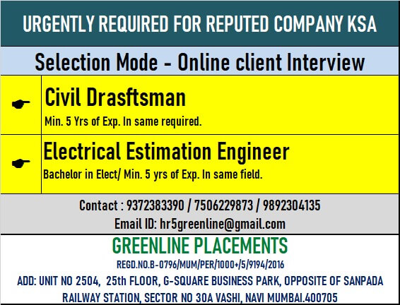 URGENTLY REQUIRED FOR REPUTED COMPANY KSA