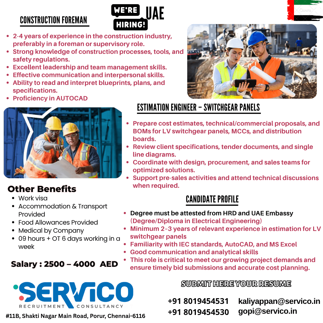 Construction Foreman & Estimation Engineer