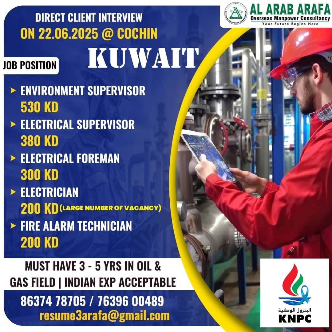 DIRECT CLIENT INTERVIEW ON 22.06.2025 @ COCHI
