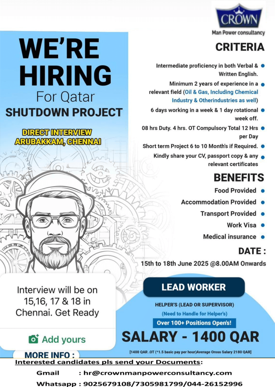 HIRING NOW QATAR