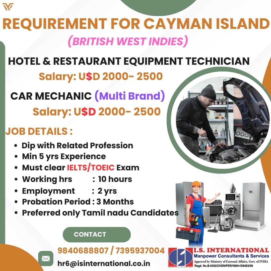 Hiring For Cayman Island