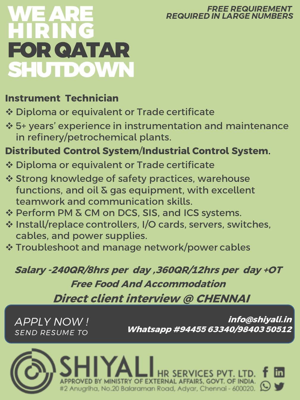 INSTRUMENT TECHNICIAN AND DCS /ICS