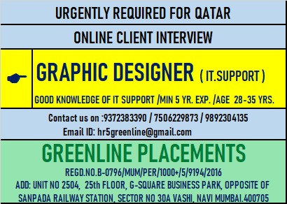 URGENTLY REQUIRED FOR REPUTED COMPANY QATAR