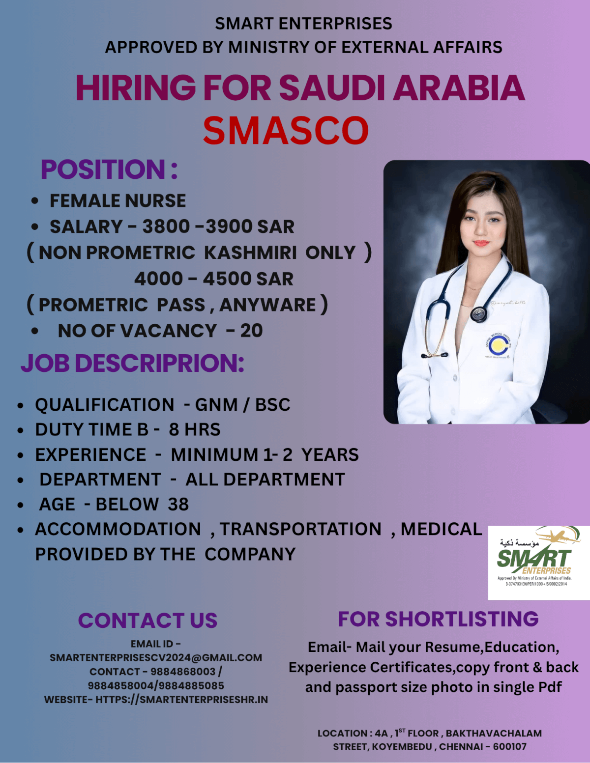 HIRING FOR SAUDI ARABIA HIRING FOR SAUDI ARABIA
