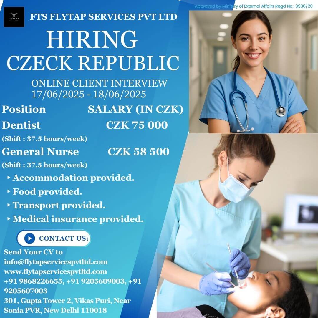 INTERNATIONAL JOB OPPORTUNITY | CZECH REPUBLIC ?? FTS Flytap Services Pvt Ltd
