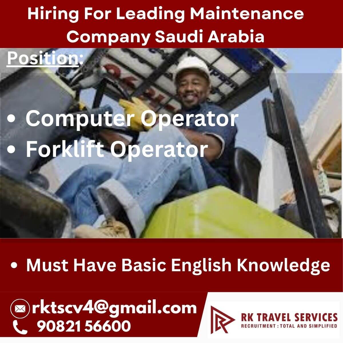 Hiring For Leading Maintenance Company Saudi Arabia Hiring For Leading Maintenance Company Saudi Arabia