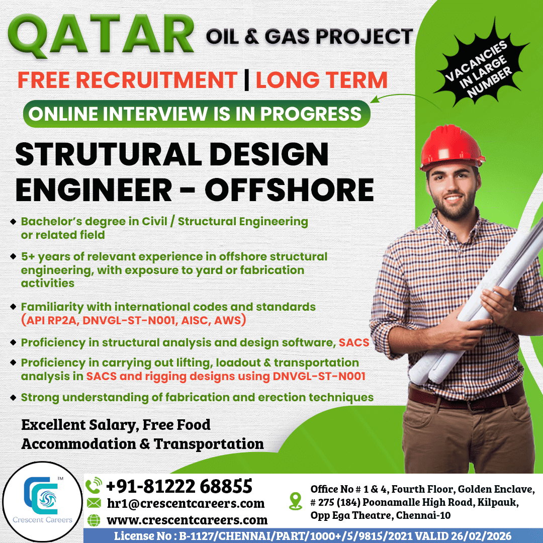 STRUTURAL DESIGN ENGINEER - OFFSHORE