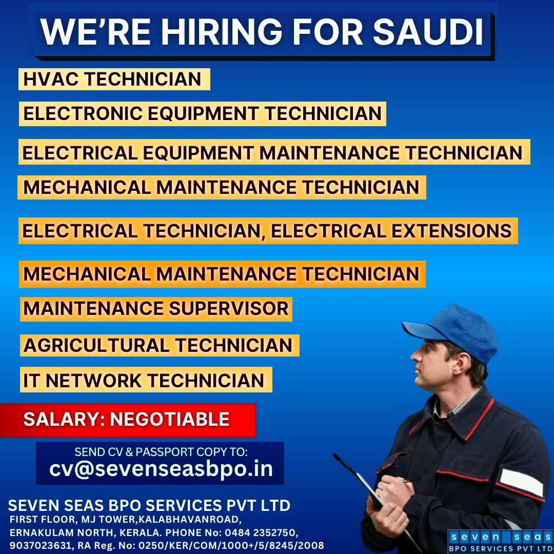 URGENT ACANCY IN SAUDI