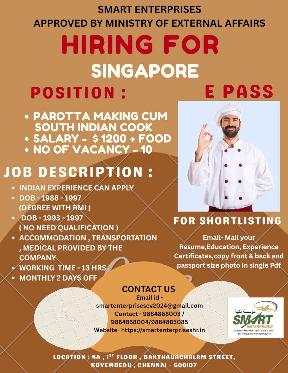HIRING FOR SINGAPORE