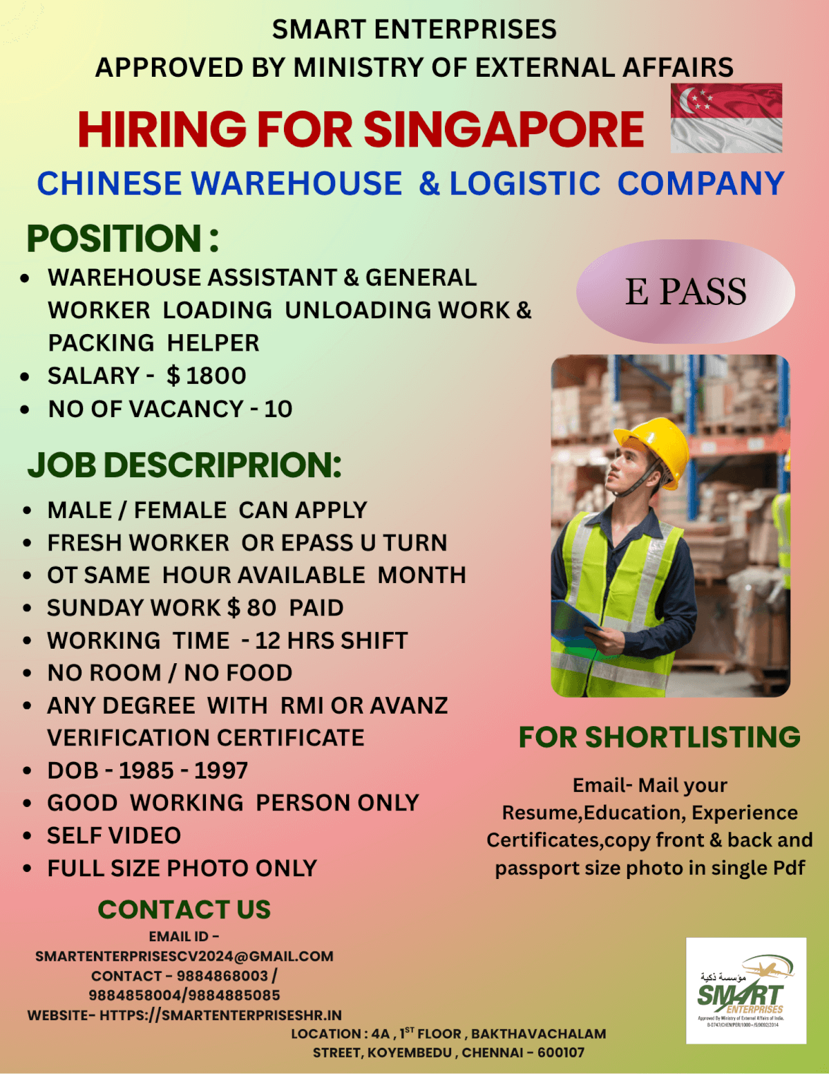 HIRING FOR SINGAPORE HIRING FOR SINGAPORE