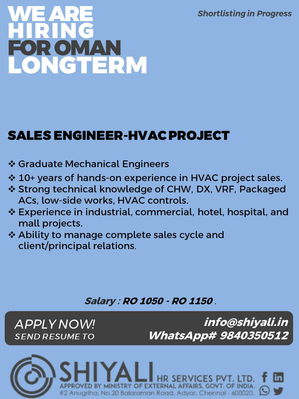 SALES ENGINEER