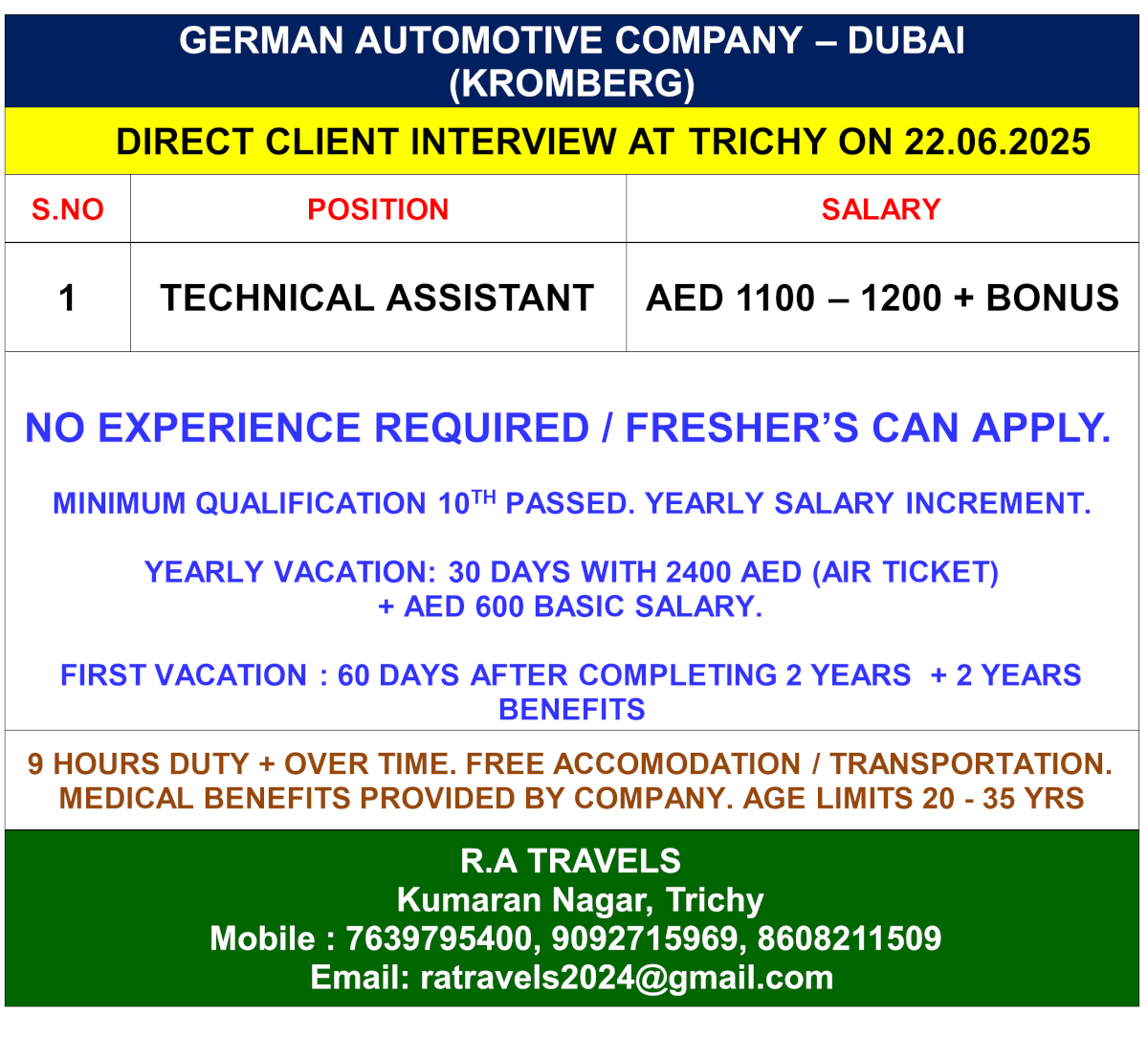 GERMAN AUTOMOTIVE COMPANY – DUBAI (KROMBERG) GERMAN AUTOMOTIVE COMPANY – DUBAI (KROMBERG)