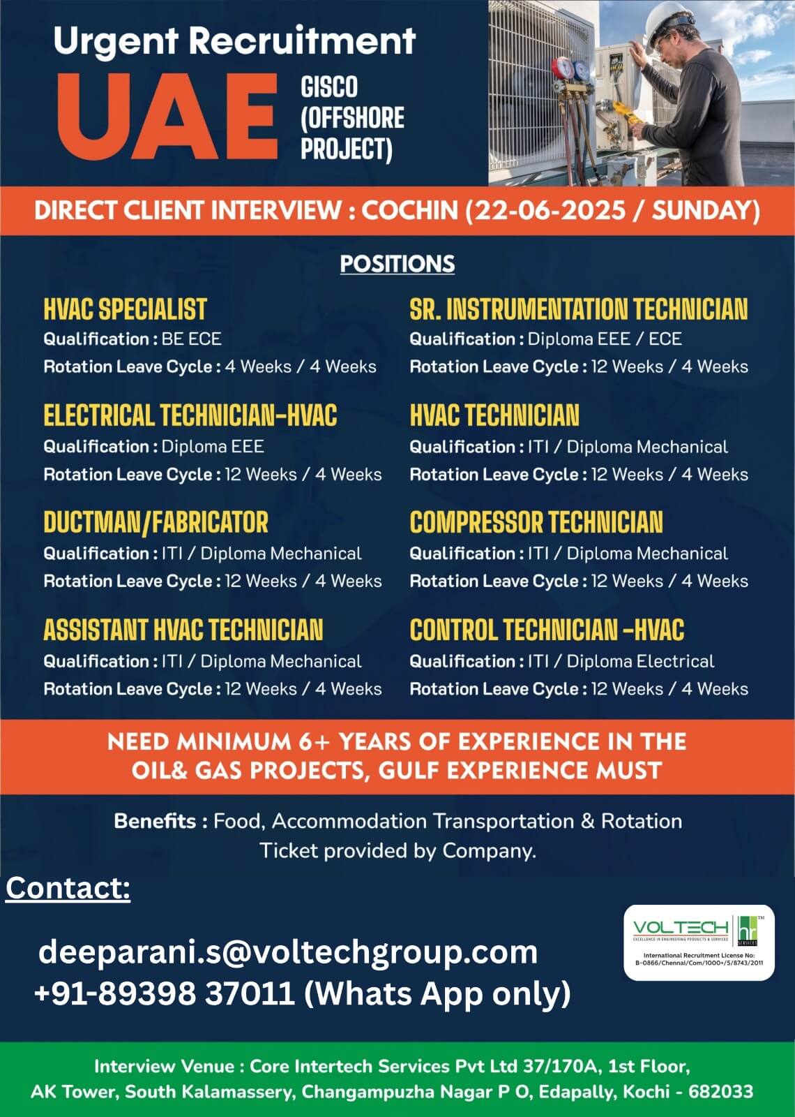HVAC Technician / Instrumentation Technician