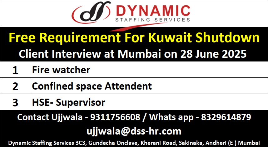 Free Requirement For Kuwait Shutdown