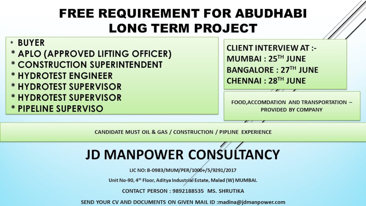 FREE REQUIRMENT FOR UAE LONG TERM