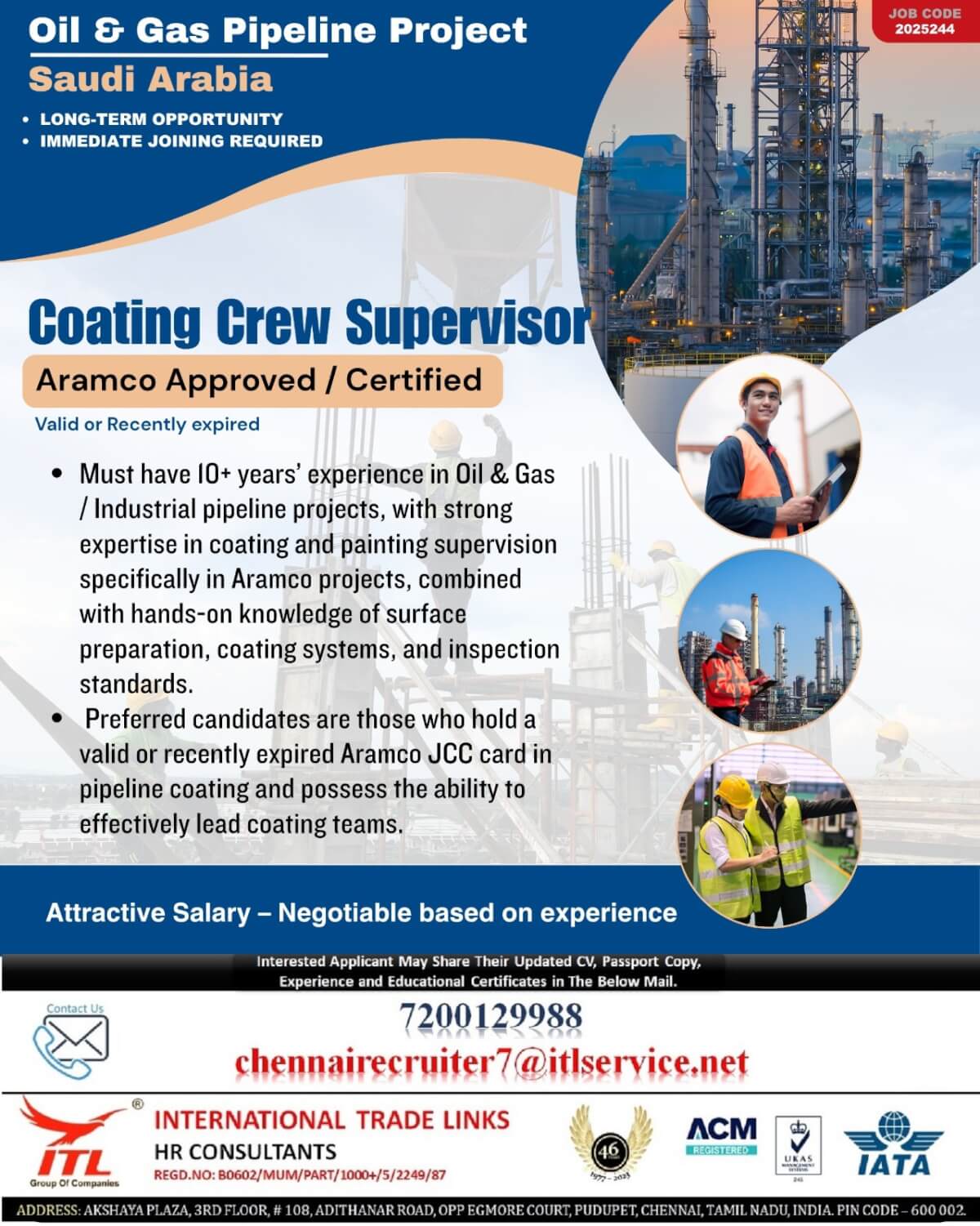 Saudi ARAMCO APPROVED PAINTING CREW SUPERVISOR