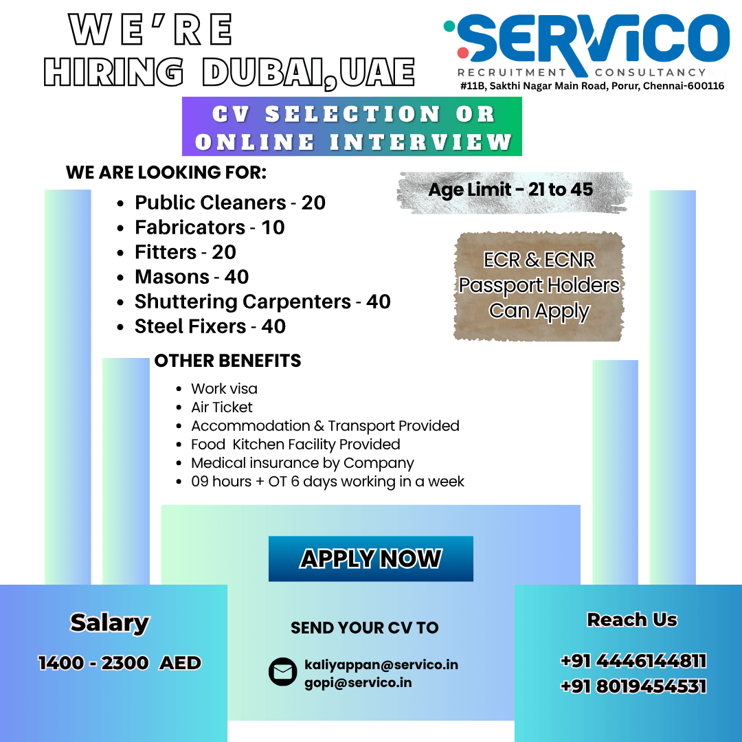 Hiring for UAE Project's